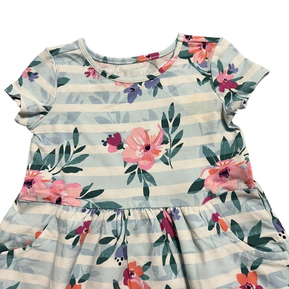 NEW Rumi + Ryder 3T Striped Floral Print Dress - Picture 2 of 5